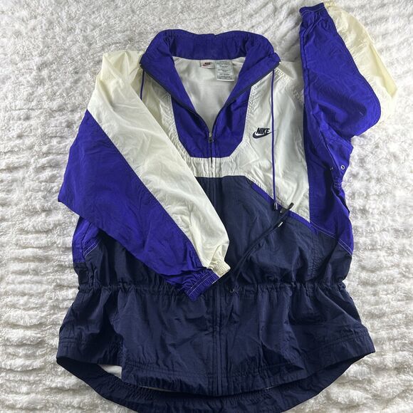 Nike‎ Vintage 90s Jacket Womens Medium Windbreaker Colorblock Full Zip - Picture 16 of 16